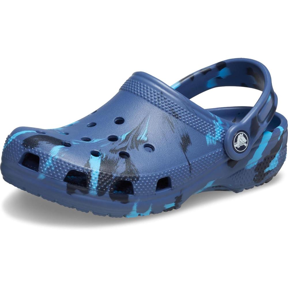 imageCrocs Kids Classic Marbled TieDye ClogNavyMulti