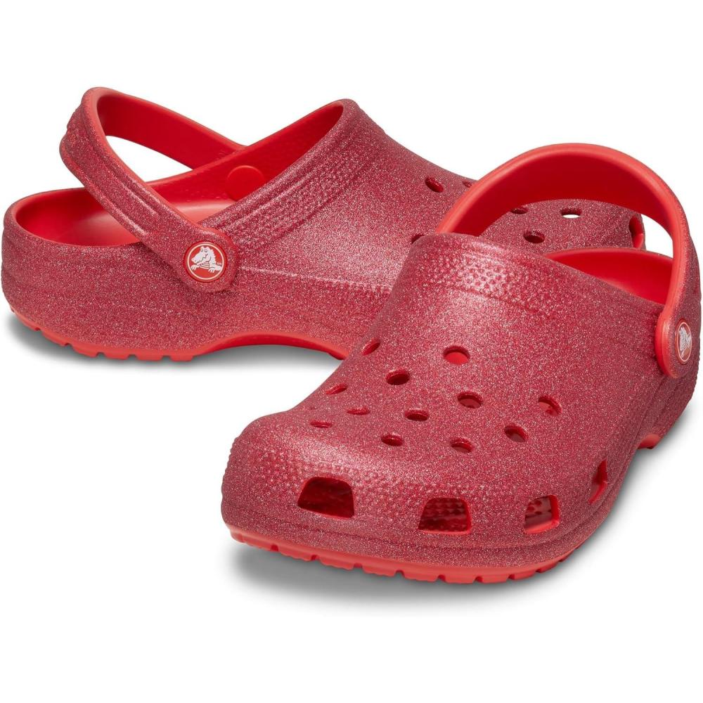 imageCrocs Unisex Adult Classic Glitter ClogCherry Red
