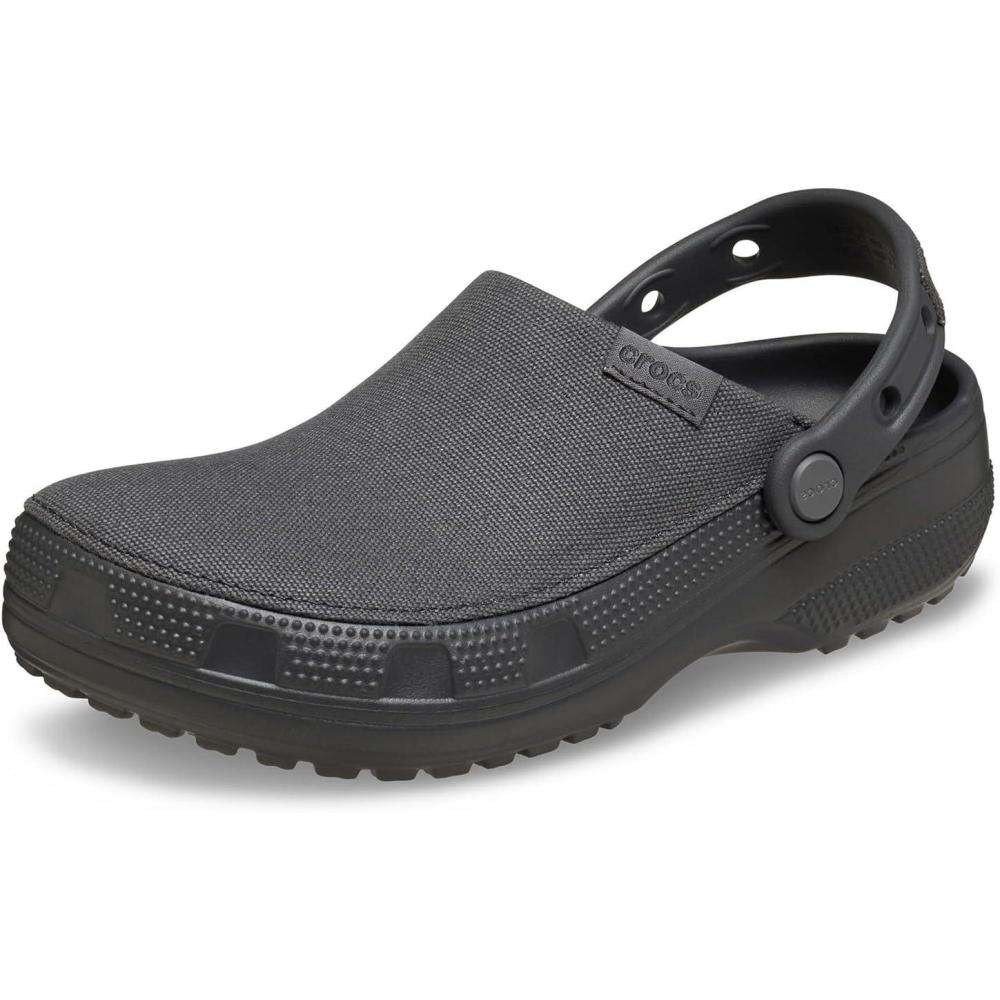 imageCrocs UnisexAdult Classic Crafted Canvas Clogs for Men and WomenBlack Sand