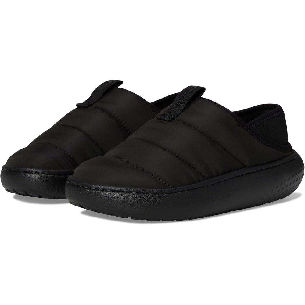 imageCrocs UnisexChild Classic Puff Moc Little Big Kid SlipperBlackBlack
