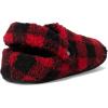 Crocs Kids’ Classic Cozzzy Slippers(Buffalo Plaid/Black/Varsity Red)