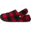 Crocs Kids’ Classic Cozzzy Slippers(Buffalo Plaid/Black/Varsity Red)