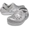 Crocs Kid’s Classic Lined Glitter Clog(Silver Glitter)