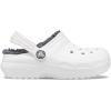 Crocs Kid’s Classic Lined Glitter Clog(White/Grey)