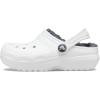 Crocs Kid’s Classic Lined Glitter Clog(White/Grey)