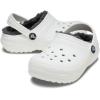 Crocs Kid’s Classic Lined Glitter Clog(White/Grey)