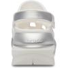 Crocs Unisex Adult Mega Crush Clogs(White/Silver)