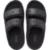 Crocs Unisex Classic Cozzzy Sandal(Black/Black)