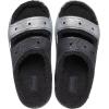 Crocs Unisex Classic Cozzzy Sandal(Black/Silver Glitter)