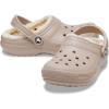 Crocs Unisex Men’s and Women’s Classic Lined Clog | Fuzzy Slippers, Mushroom/Bone, 5 Men/7 Women