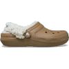 Crocs Unisex-Adult Classic Fleece Lined Clogs, Fuzzy Slippers for Women and Men(Sepia)