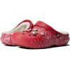 Crocs Unisex-Adult Classic Holiday Lined Clogs(Red/White)