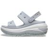 Crocs Unisex-Adult Classic Mega Crush Sandal | Platform Sandals(Light Grey)