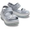 Crocs Unisex-Adult Classic Mega Crush Sandal | Platform Sandals(Light Grey)