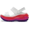 Crocs Unisex-Adult Classic Mega Crush Sandal | Platform Sandals(White/Multi)