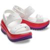 Crocs Unisex-Adult Classic Mega Crush Sandal | Platform Sandals(White/Multi)