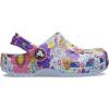 Crocs Unisex-Child Classic Graphic Clog(Blue Calcite/Multi Retro Floral)