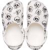 Crocs Unisex-Child Classic Graphic Clog(White/Black Skull Print)
