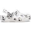 Crocs Unisex-Child Classic Graphic Clog(White/Black Skull Print)