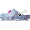 Crocs Unisex-Child Classic Graphic Clog(White/Multi Denim)