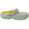 Crocs Unisex-Child Classic Lined Clog (Little Big Kid)(Moss)