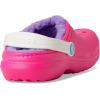 Crocs Unisex-Child Classic Lined Clog (Little Big Kid)(Pink Crush/Multi)