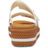 Crocs Women’s Brooklyn Buckle Low Wedge Sandal(Chalk)