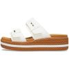 Crocs Women’s Brooklyn Buckle Low Wedge Sandal(Chalk)