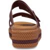 Crocs Women’s Brooklyn Buckle Low Wedge Sandal(Dark Clay)