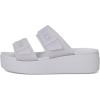 Crocs Women’s Brooklyn Buckle Low Wedges(Purple Moon)