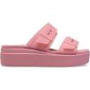 Crocs Women’s Brooklyn Buckle Low Wedges(Rosette)