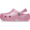 Crocs Women’s Classic Platform Glitter Clog(Pink Tweed)