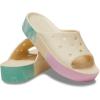 Crocs Women’s Classic Slide | Platform Sandals(Vanilla/Multi)