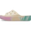 Crocs Women’s Classic Slide | Platform Sandals(Vanilla/Multi)