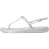 Crocs Women’s Miami Thong Sandal Flat(Silver)