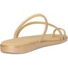 Crocs womens Miami Toe Loop Sandal(Metallic Gold)