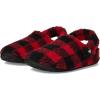 Crocs Kids’ Classic Cozzzy Slippers(Buffalo Plaid/Black/Varsity Red)
