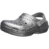 Crocs Kid’s Classic Lined Glitter Clog(Silver/Silver)