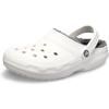 Crocs Unisex Adult Classic Lined Clog(White/Grey)