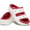 Crocs Unisex Classic Cozzzy Sandal(White/Holiday Print)