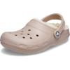 Crocs Unisex Men’s and Women’s Classic Lined Clog | Fuzzy Slippers, Mushroom/Bone, 5 Men/7 Women