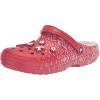 Crocs Unisex-Adult Classic Holiday Lined Clogs(Red/White)