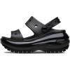 Crocs Unisex-Adult Classic Mega Crush Sandal | Platform Sandals(Black)