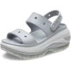 Crocs Unisex-Adult Classic Mega Crush Sandal | Platform Sandals(Light Grey)