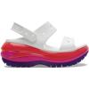 Crocs Unisex-Adult Classic Mega Crush Sandal | Platform Sandals(White/Multi)