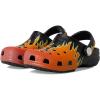 Crocs Unisex-Child Classic Graphic Clog(Black/Multi Flames)