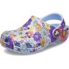 Crocs Unisex-Child Classic Graphic Clog(Blue Calcite/Multi Retro Floral)