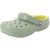 Crocs Unisex-Child Classic Lined Clog (Little Big Kid)(Moss)