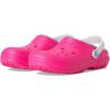 Crocs Unisex-Child Classic Lined Clog (Little Big Kid)(Pink Crush/Multi)