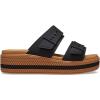 Crocs Women’s Brooklyn Buckle Low Wedge Sandal(Black)